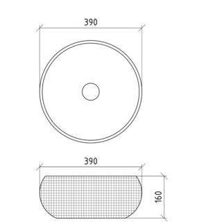 Раковина накладная Boheme серебро 863